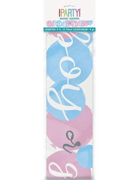 Banner Boy or Girl - girlanda - Gender reveal - 9 x 274 cm
