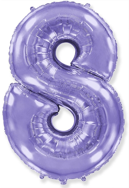 Balón foliový číslice FIALOVÁ - LILA 102 cm - 8