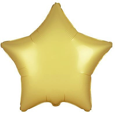 Balón foliový 45 cm  Hvězda PASTELOVÁ ZLATÁ