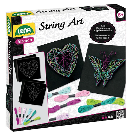 Sada String Art motýl a srdce