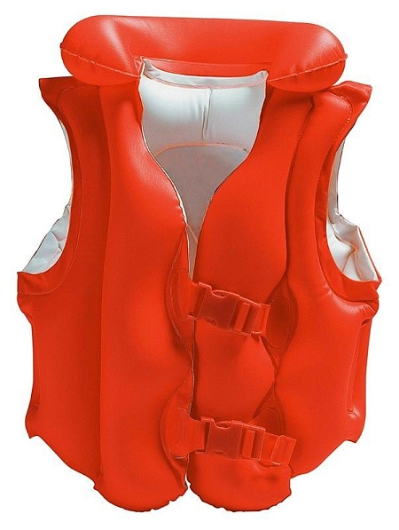 Nafukovací vesta plavecká - plovací - červená - vel. 3-6 let