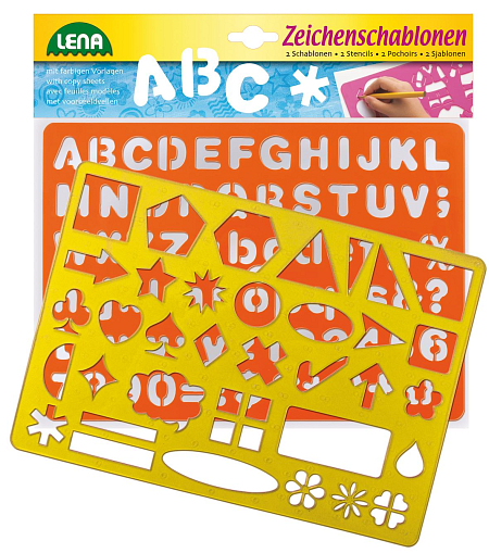 kreslící šablony (symboly, písmena)