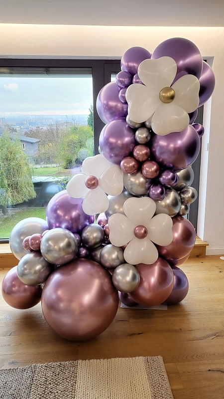 Balonková dekorace – organický sloup - 1 ks