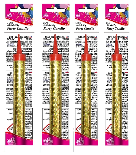 PÁRTY FONTÁNA na dort 12 cm - 4 ks - 4/100/1