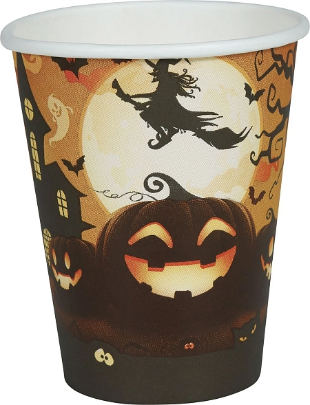 Papírové kelímky dýně - pumpkin - čarodějnice - Halloween -  6 ks - 240 ml