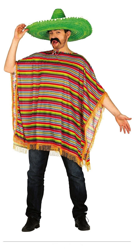 Kostým - pončo Mexičan - Mexiko - unisex