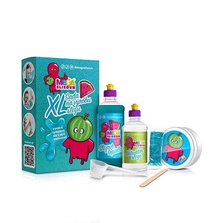 MEGASLIZOUN - sada na výrobu slizu XL - tyrkysová - meloun