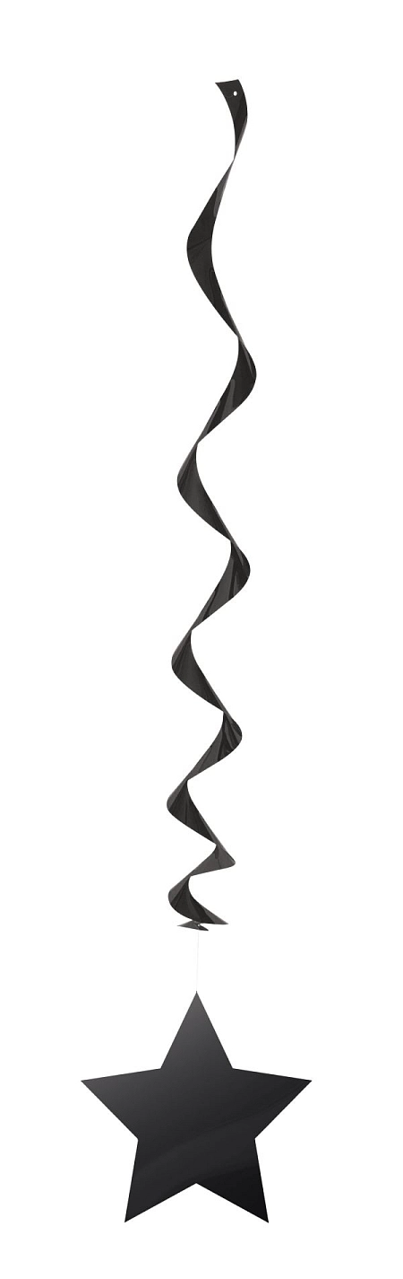 Dekorace Hvězda 91 cm 3 ks černá - vánoce
