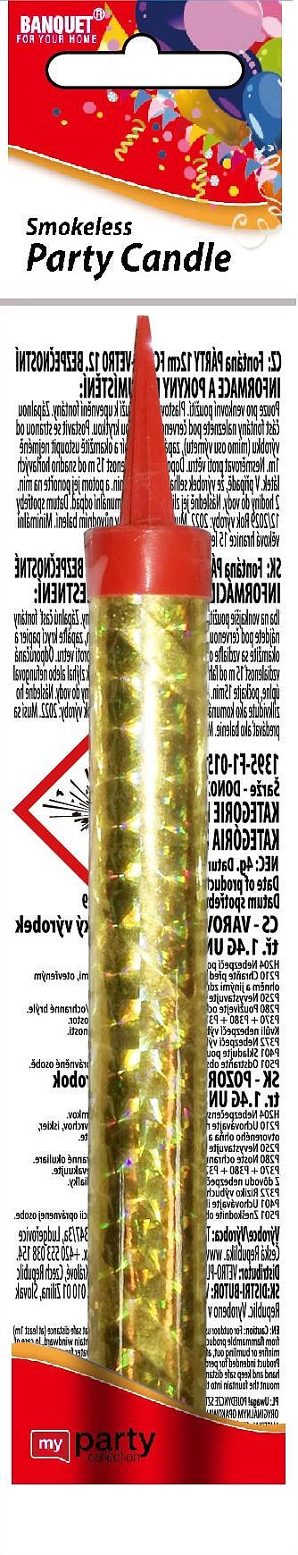 PÁRTY FONTÁNA Smokelles Party Candle 12 cm-40 sec., 4/100/1