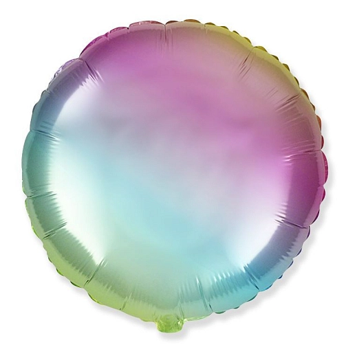 Balón foliový 45cm kulatý duha - DUHOVÝ- RAINBOW