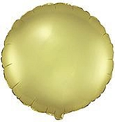 Balón foliový 45 cm Kulatý PASTELOVÝ ZLATÝ