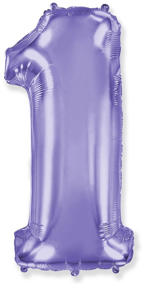 Balón foliový číslice FIALOVÁ - LILA 102 cm - 1