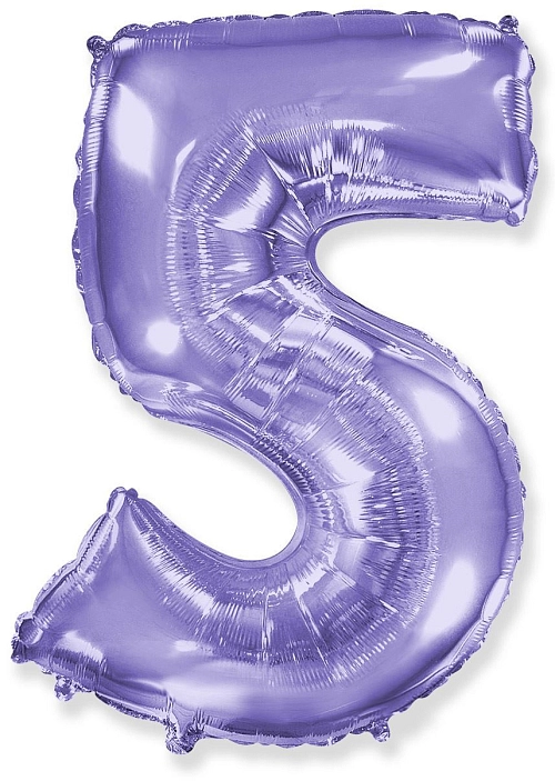 Balón foliový číslice FIALOVÁ - LILA 102 cm - 5