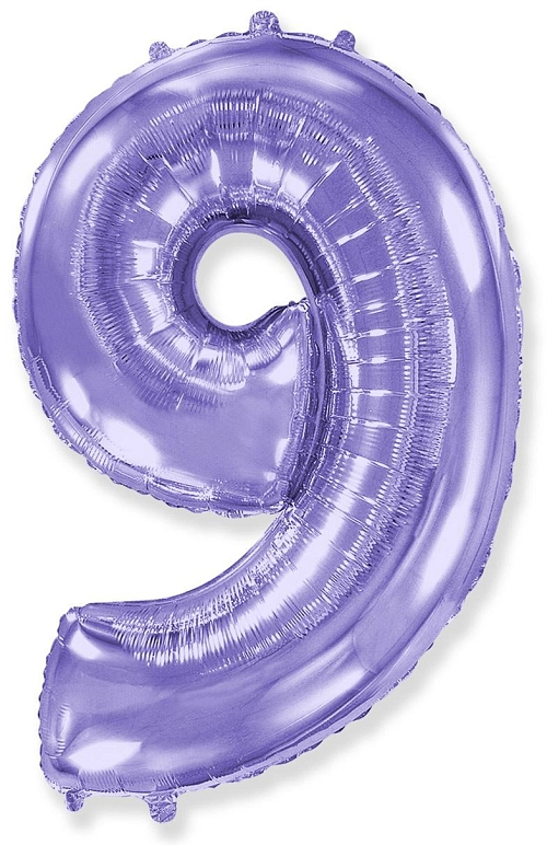 Balón foliový číslice FIALOVÁ - LILA 102 cm - 9