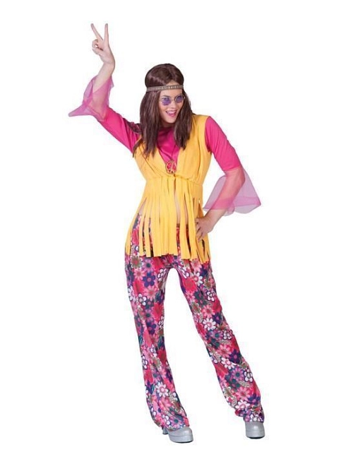 Dámský kostým Hipisačka - Hippies - 60. léta  - vel.S (34-36)