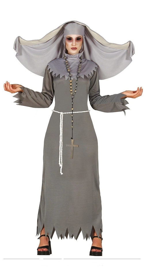 Kostým ďábel jeptiška - sestra - vel. M (38-40)  - HALLOWEEN