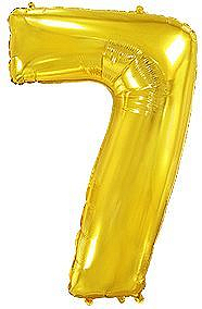 Balón foliový číslice ZLATÁ - GOLD 102 cm - 7