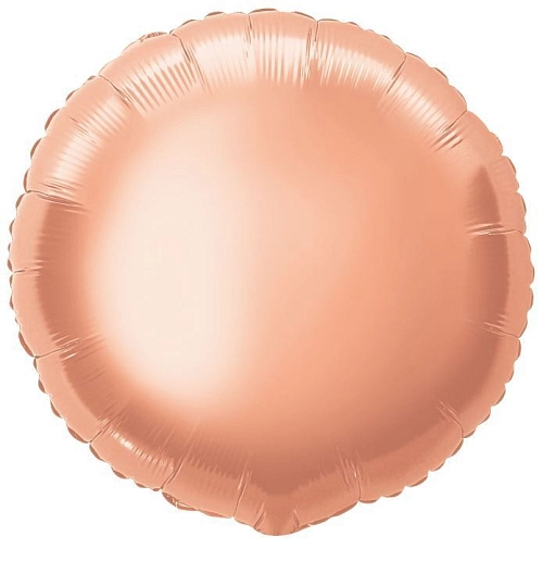 Balón foliový 45 cm Kulatý - růžovo zlatá - Rose gold
