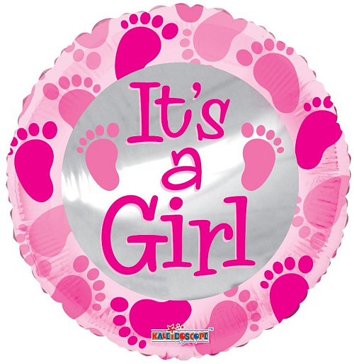Fóliový balónek - It´s a Girl - Je to holka - 45 cm - Baby Shower