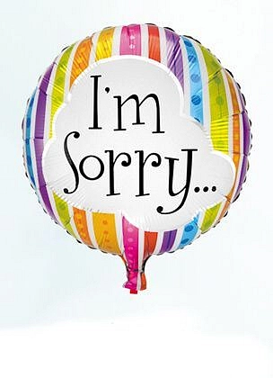 Balón foliový I'm Sorry 45 cm