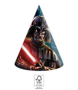 Papírové kloboučky Star Wars - Hvězdné války - 6 ks