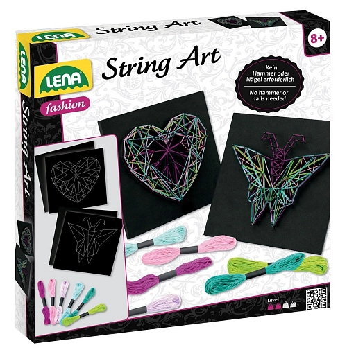 Sada String Art motýl a srdce