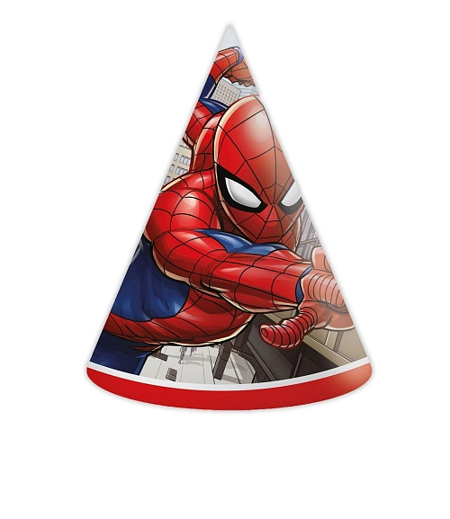 Papírové kloboučky Spiderman - Crime Fighter - 6 ks