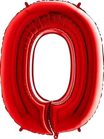 Balón foliový číslice ČERVENÁ - RED 102 cm - 0