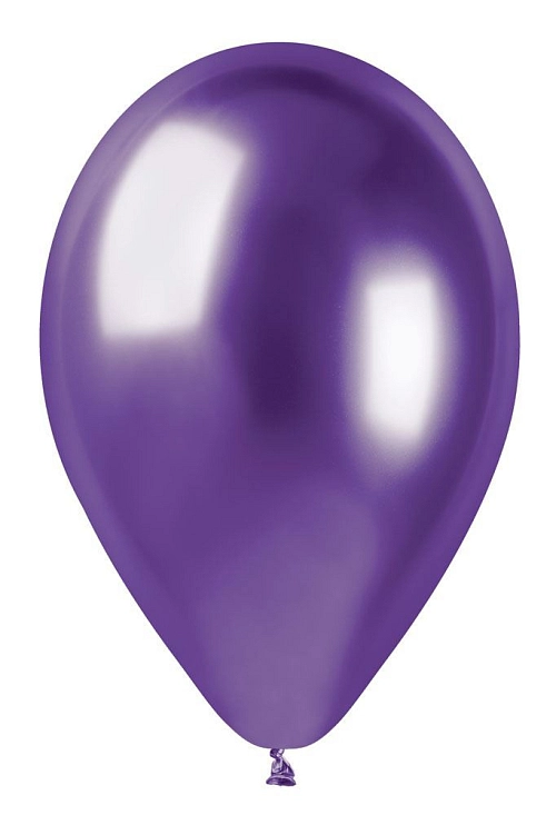 Balónky chromované 50 ks fialové lesklé - 33 cm