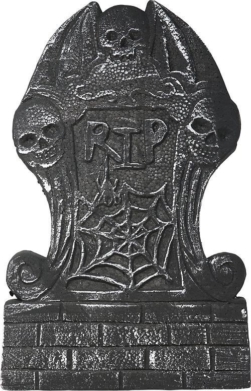 Dekorace náhrobní kámen RIP odpočívej v pokoji - Halloween - 58 x 34 cm
