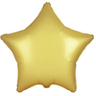 Balón foliový 45 cm  Hvězda PASTELOVÁ ZLATÁ