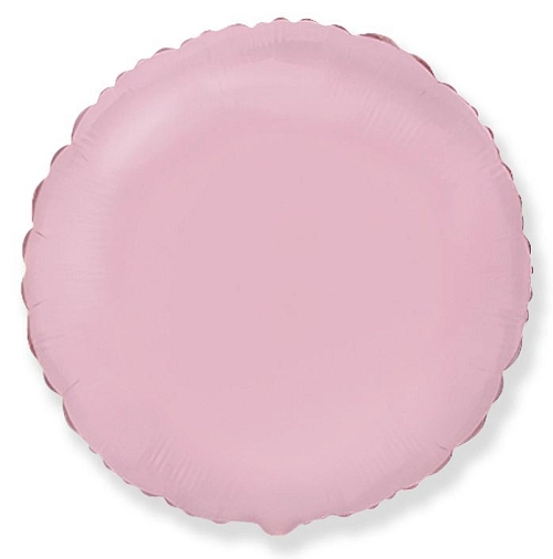 Balón foliový 45 cm Kulatý  pastelově růžový