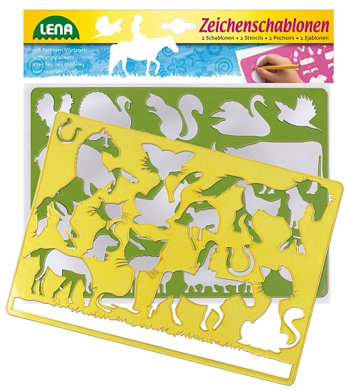 kreslící šablony ( koně, kočky)