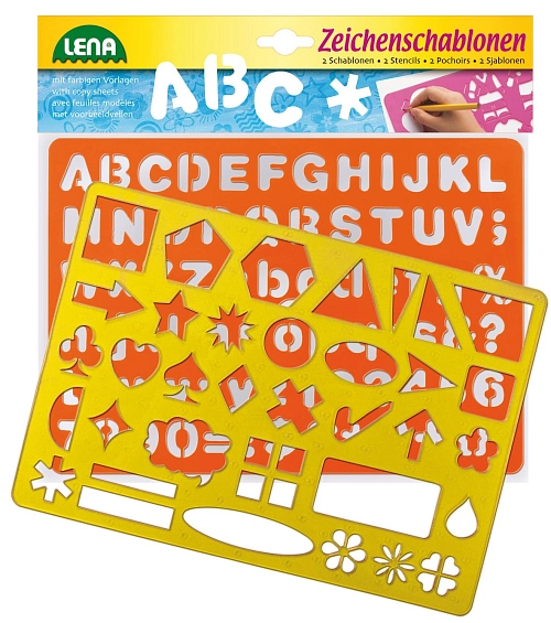 kreslící šablony (symboly, písmena)