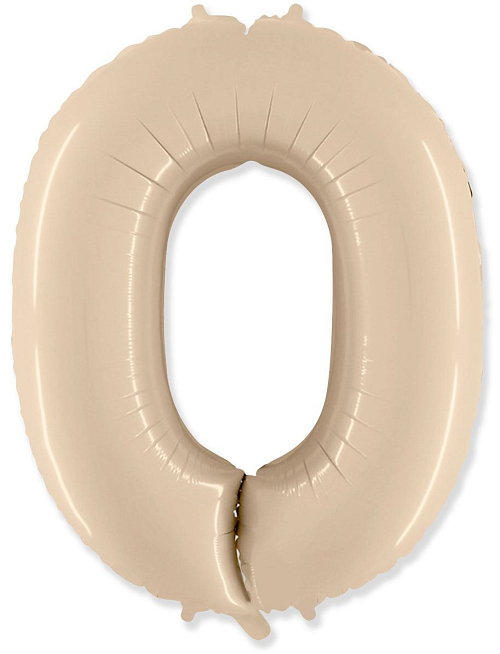 Balón foliový číslice KRÉMOVÁ  - 102 cm - 0