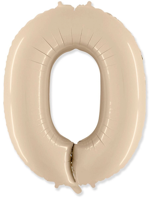Balón foliový číslice KRÉMOVÁ  - 102 cm - 0
