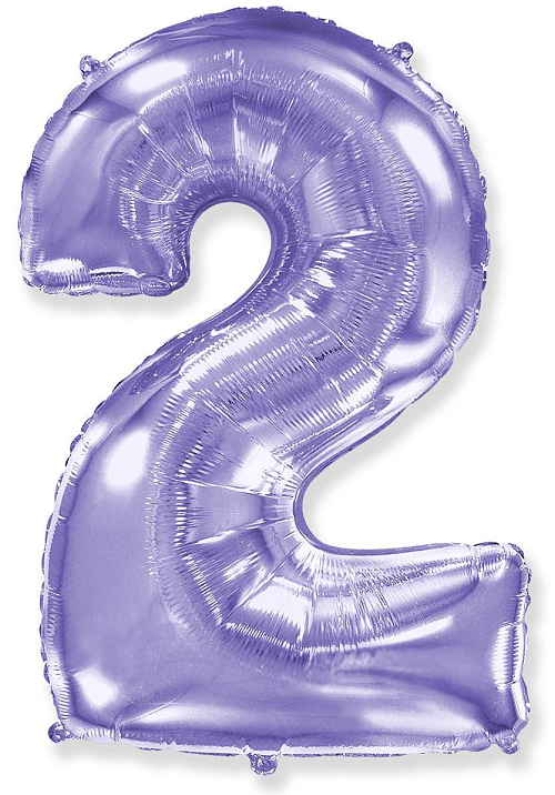 Balón foliový číslice FIALOVÁ - LILA 102 cm - 2