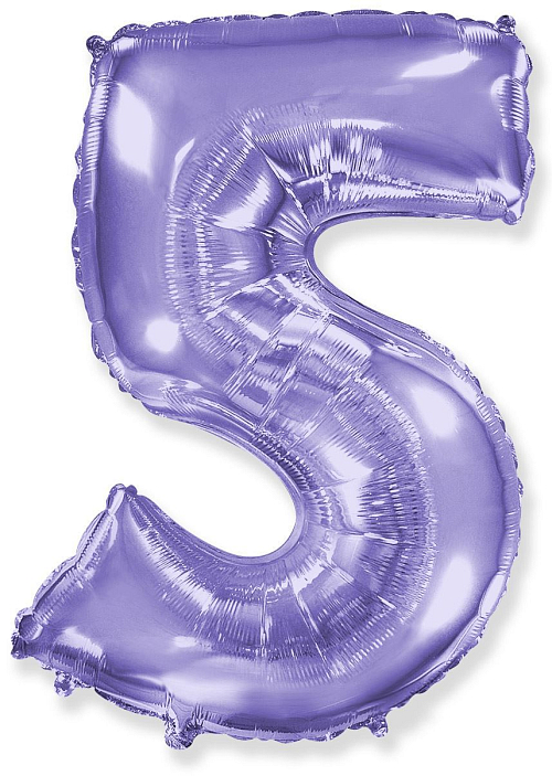 Balón foliový číslice FIALOVÁ - LILA 102 cm - 5