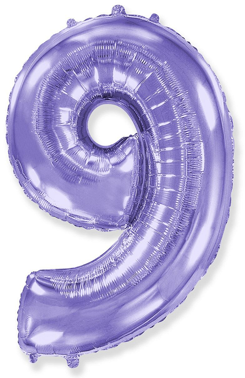 Balón foliový číslice FIALOVÁ - LILA 102 cm - 9