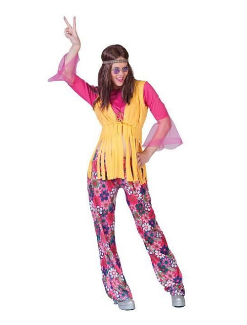 Dámský kostým Hipisačka - Hippies - 60. léta  - vel.M (38-40)
