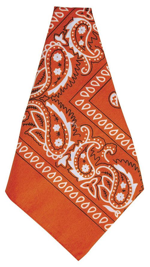 Šátek kovbojský - Western - oranžový - 1 ks