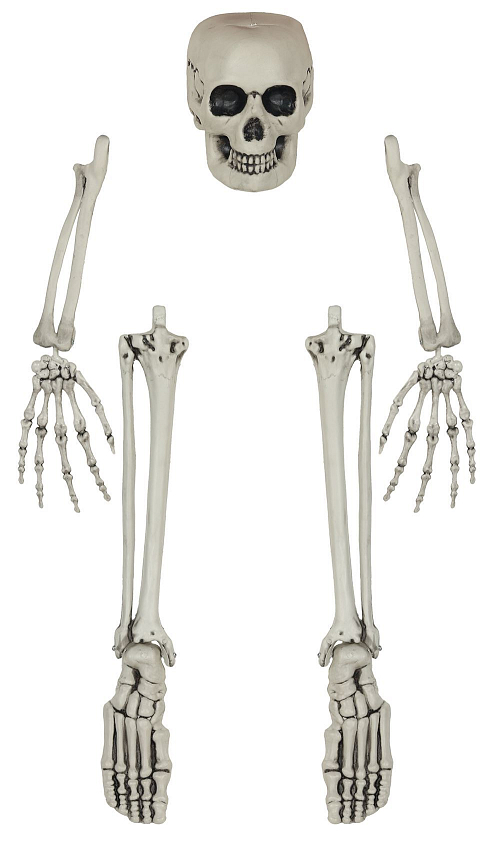 Dekorace kostra vylézající z hrobu - skeleton - 5 ks - Halloween
