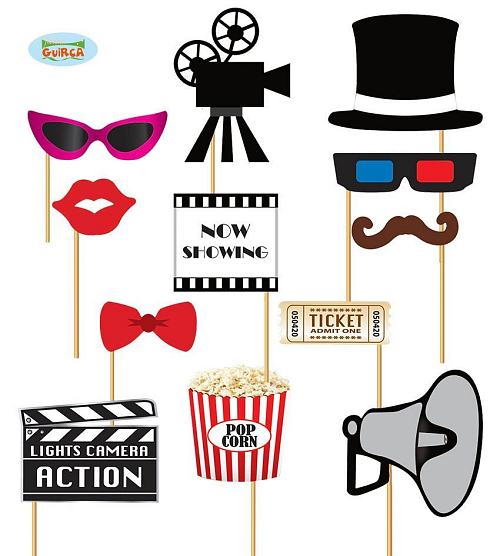 FOTO DOPLŇKY - FOTO KOUTEK - Hollywood - Filmová párty - 12 ks