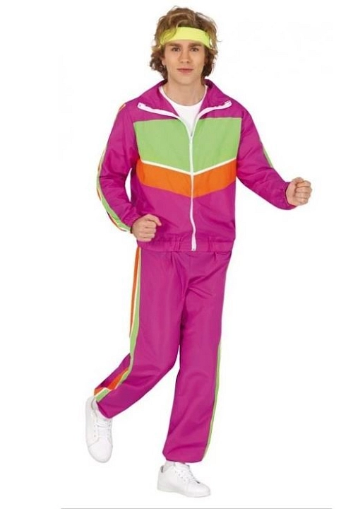 Kostým retro šusťáková - souprava 80.léta - pánský - vel. XL (54 - 56)