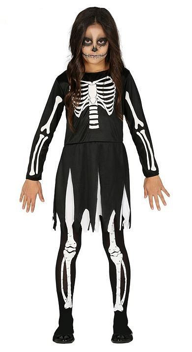Dětský kostým KOSTRA - vel.7-9 let - Halloween