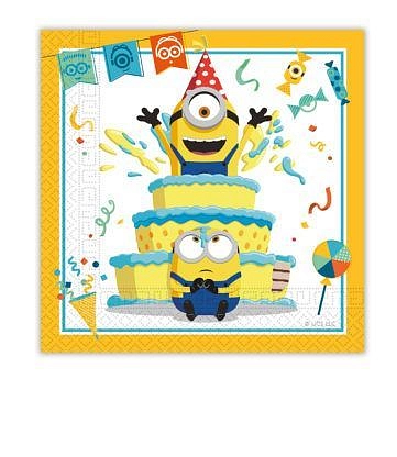 Ubrousky MIMONI - Minions - 33 x 33 cm - 20 ks
