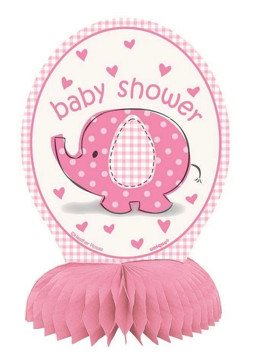 Dekorace na stůl  'Baby shower'Těhotenský večírek - Holka / Girl 4 ks, 15 cm