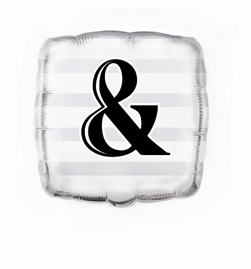 Fóliový balónek - symbol & - Svatba - 45 cm