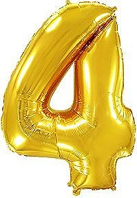 Balón foliový číslice ZLATÁ - GOLD 102 cm - 4