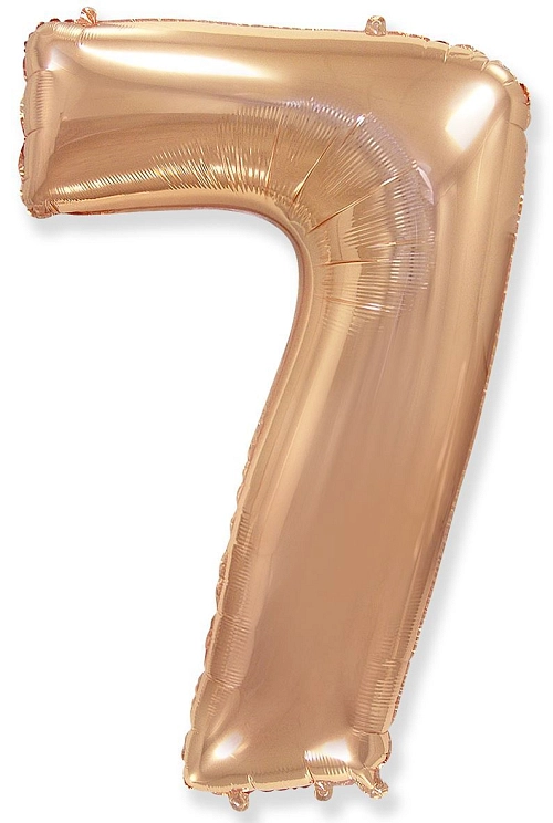 Balón foliový číslice RŮŽOVO ZLATÁ - ROSE GOLD 102 cm - 7